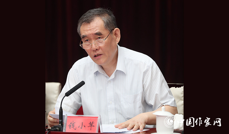 7月28日，錢小芊在第七屆魯迅文學獎各評獎委員會第一次全體會上講話