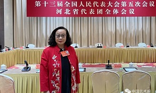 全國人大代表、國家級非物質(zhì)文化遺產(chǎn)代表性項(xiàng)目傳承人蔚縣剪紙第三代傳承人周淑英