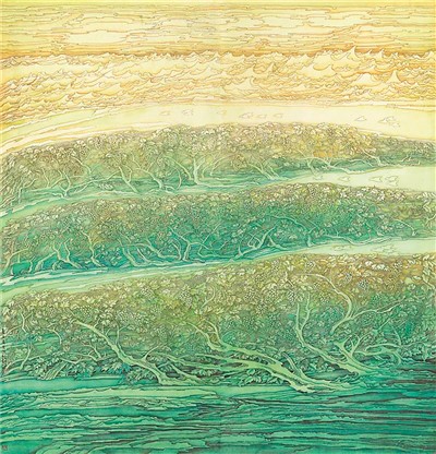 夏至——葡萄(中國畫) 喬宜男