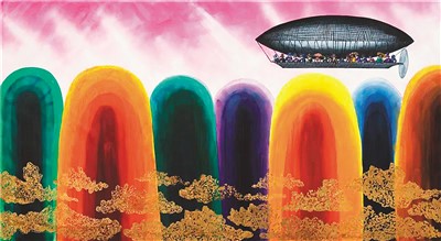 飛越絲綢之路(油畫) 埃爾韋·迪·羅薩(法國)