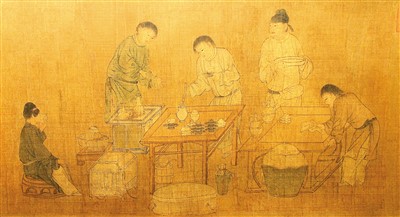 宋代《春宴圖》（局部），故宮博物院藏。 　　杜建坡攝