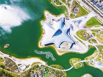 航拍成都科幻館。 　　活動主辦方供圖