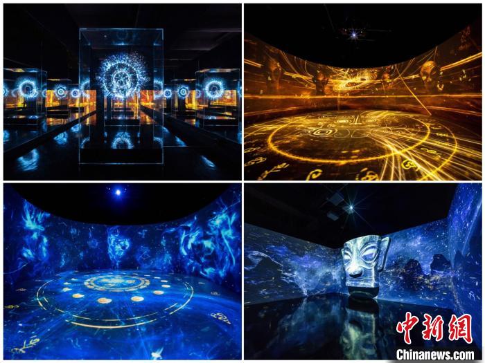 《你好！三星堆》光影展廳現(xiàn)場。 展覽組委會供圖