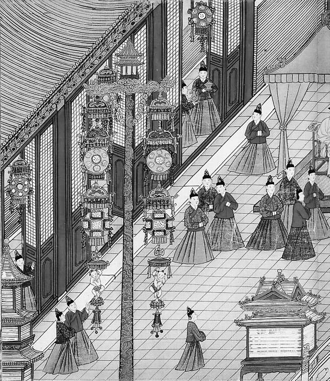 明代《明憲宗元宵行樂圖》(局部)