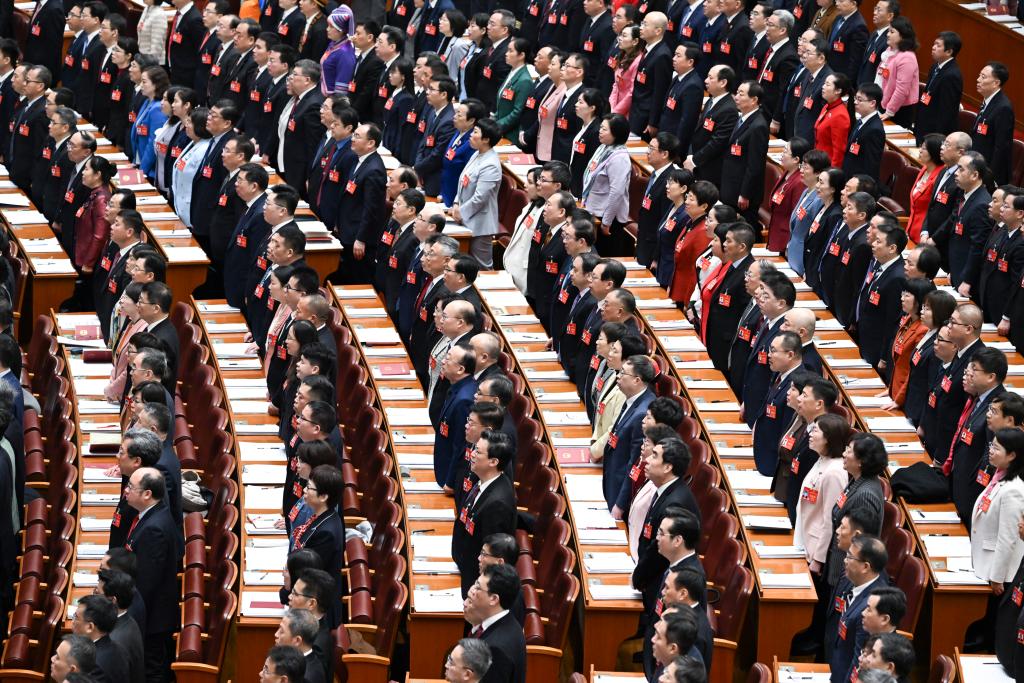 3月5日，第十四屆全國人民代表大會第二次會議在北京人民大會堂開幕。新華社記者 牟寧 攝