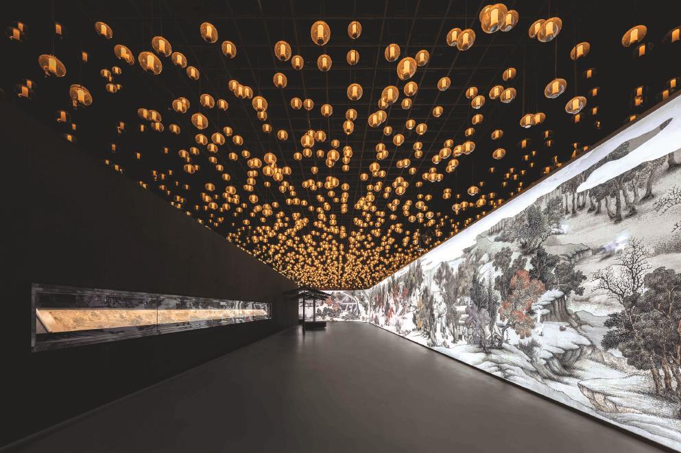 南京德基藝術(shù)博物館“金陵圖數(shù)字藝術(shù)展”現(xiàn)場(chǎng)