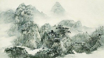 人工智能畫家“夏語(yǔ)冰”創(chuàng)作的山水畫作品