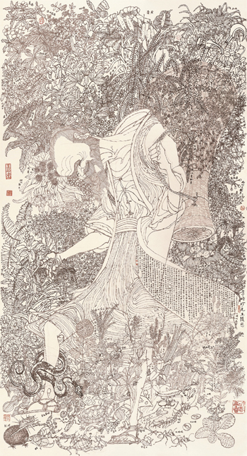 李時(shí)珍先生隨想(中國(guó)畫) 黃永玉