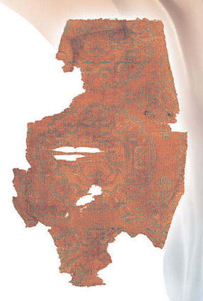 對(duì)鳳寶花紋錦