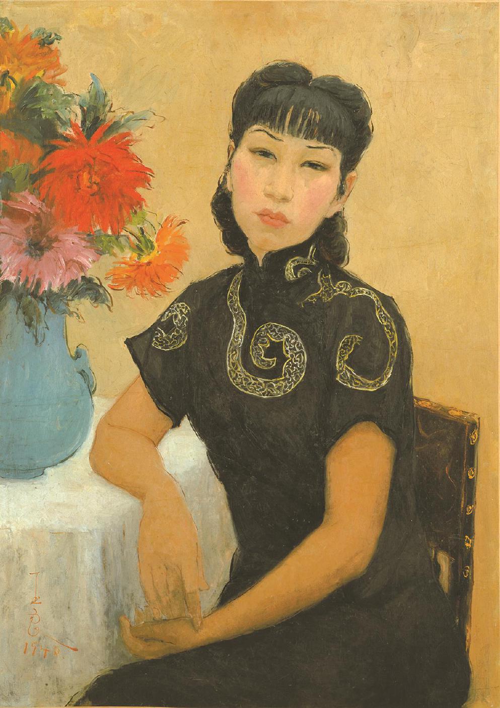 潘玉良《自畫像》，1939年，油畫