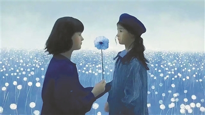 AI生成短片《致親愛(ài)的自己》劇照。  　　中國(guó)傳媒大學(xué)供圖