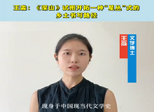 文學博士王淼：《深山》試圖開拓一種“星叢”式的鄉(xiāng)土書寫路徑《深山》能夠更深刻地帶領讀者重回上世紀六七十年代。[詳細]