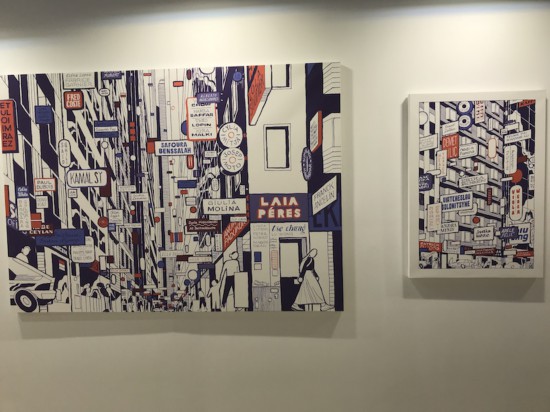 展廳現(xiàn)場，莉婭?穆拉維克筆下的上海