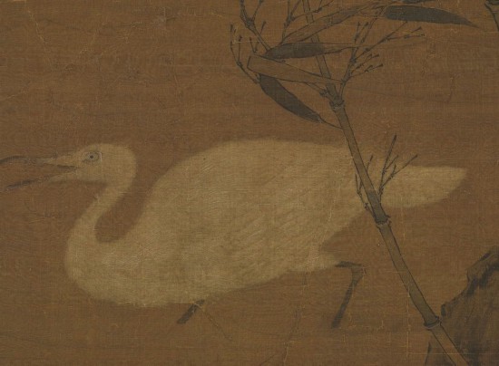 (宋) 崔白 (傳) 竹鷗圖(局部)