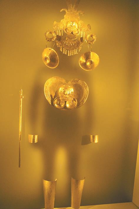 上圖：黃金博物館的展品。均 范慕尤 攝